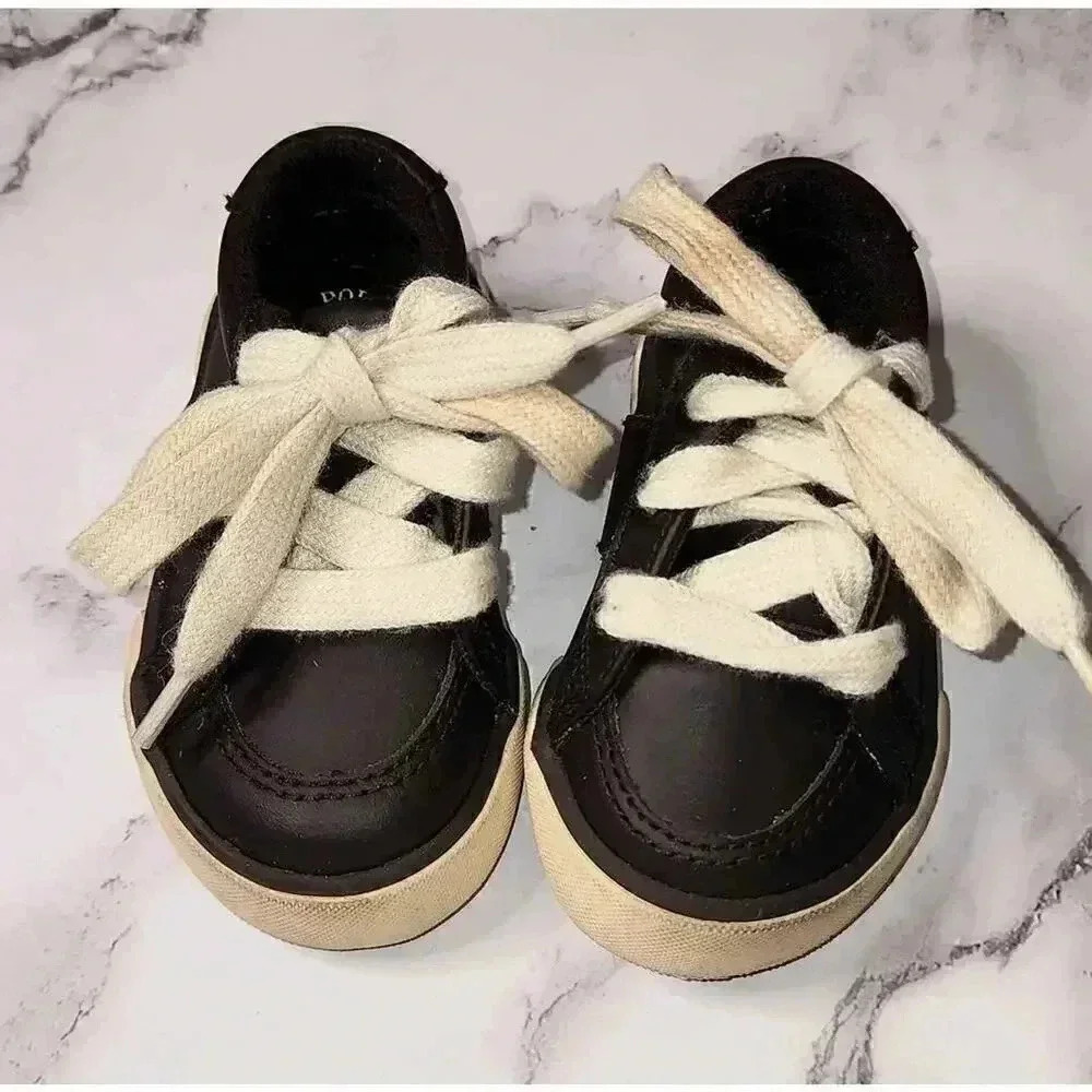 Toddler Boys Size 4 Polo Ralph Lauren Brown Leather Shoes